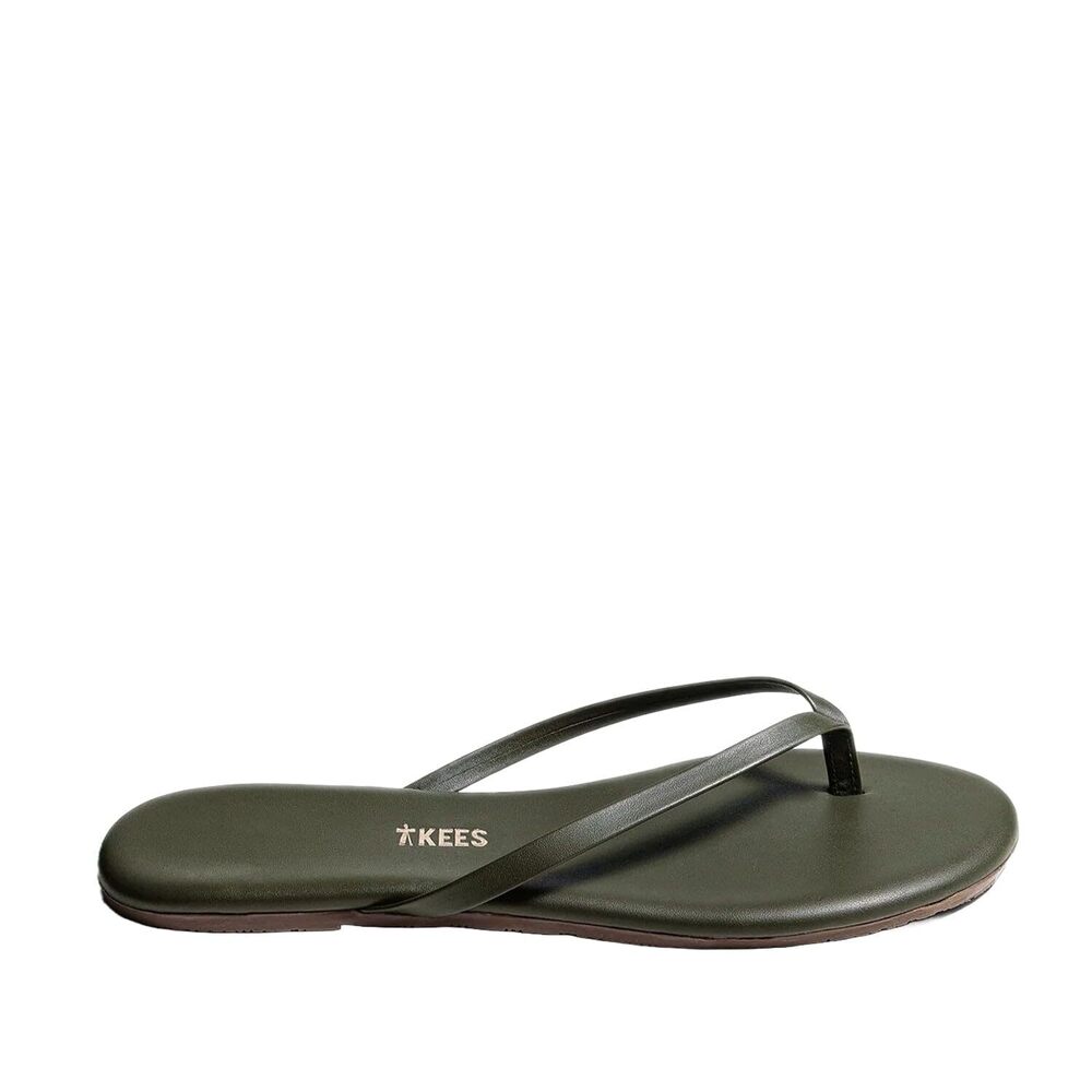 TKEES Olive Green Minimalist Flip Flop Sandal